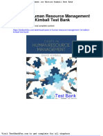 Cases in Human Resource Management 1st Edition Kimball Test Bank