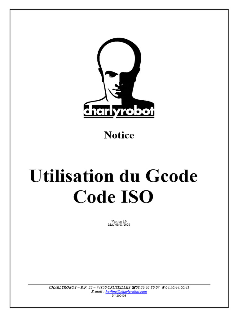 Utilisation du Gcode ISO en CNC | PDF | Métallurgie | Informatique