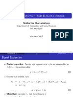 Signal Extraction and Kalman Filter: Siddhartha Chattopadhyay