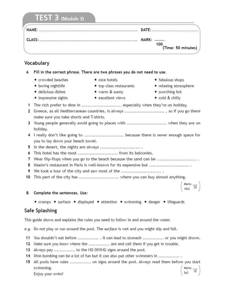 04 Module Test 3 ACTION 3 | PDF