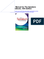 Solution Manual For The Speakers Handbook 10th Edition