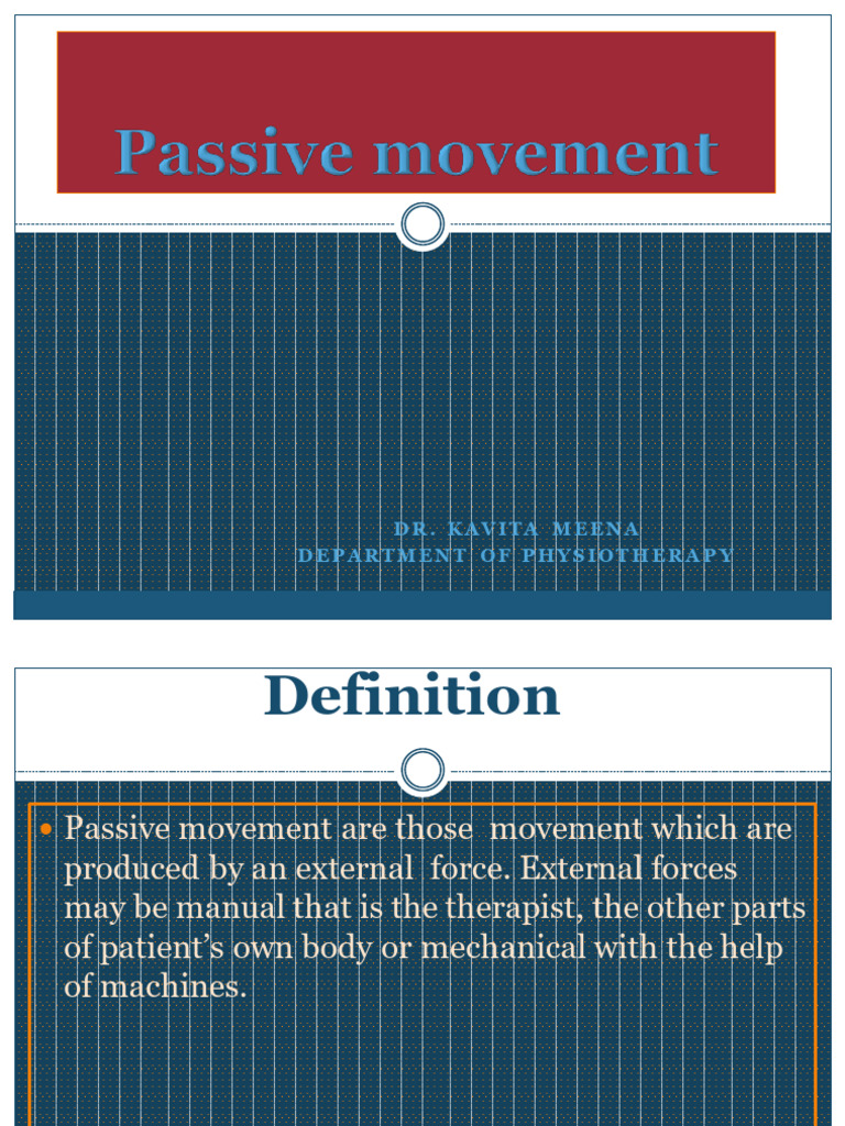 Passive Movement 1 PDF Physical Therapy Skeletal Muscle