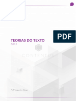 Teorias Do Texto: Aula 3