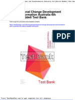 Organisational Change Development and Transformation Australia 6th Edition Waddell Test Bank