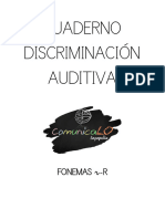 Cuaderno Discriminación Auditiva (Fonemas R-R)