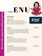 Menu - Aai's Rasoi