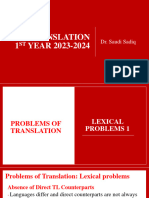Lexical Problems of Translation