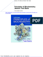 Lehninger Principles of Biochemistry 7th Edition Nelson Test Bank