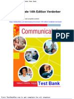 Communicate 14th Edition Verderber Test Bank