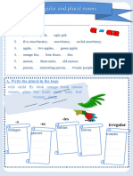 Singular and Plural Nouns: A. Write A / An or