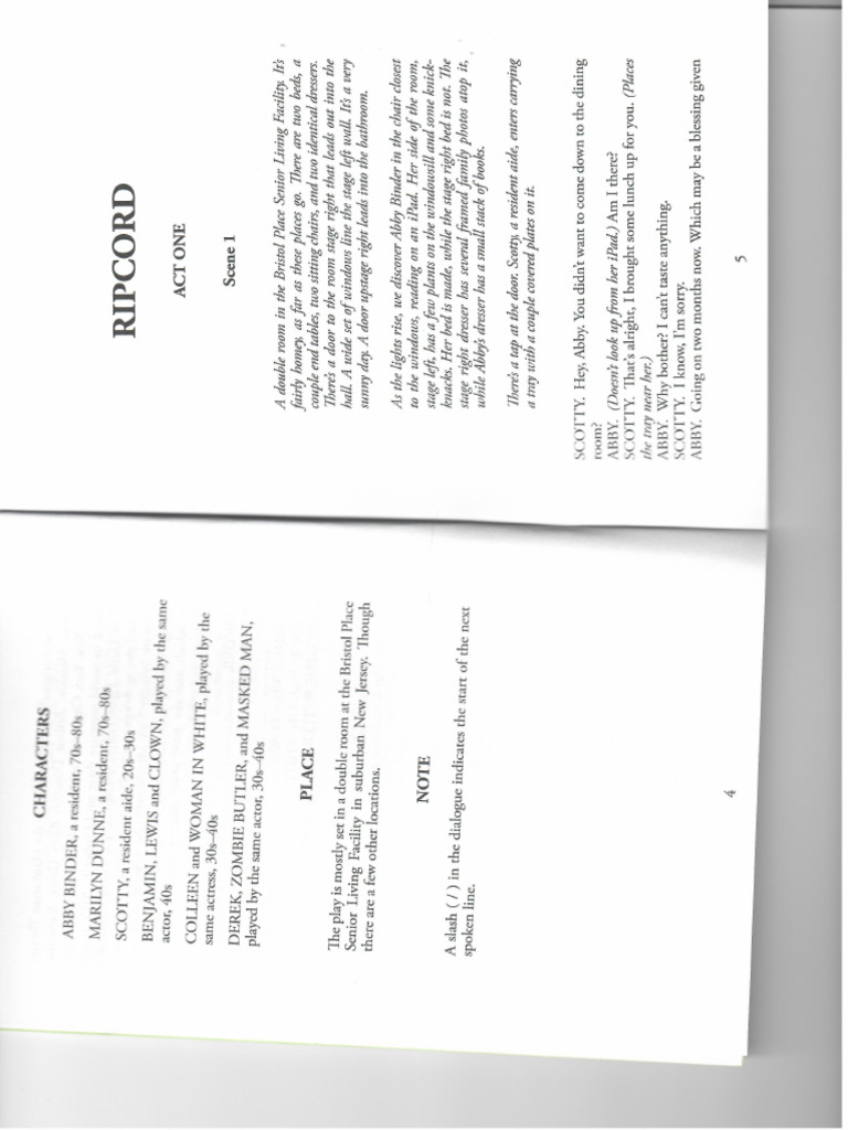 David Lindsay Abaire Ripcord PDF