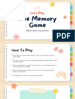 Blue Orange Playful Illustration Memory Game Presentation