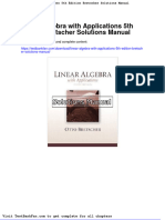 Linear Algebra With Applications 5th Edition Bretscher Solutions Manual