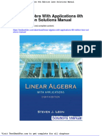 Linear Algebra With Applications 8th Edition Leon Solutions Manual