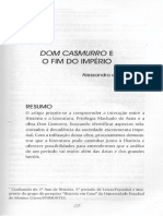 Dom Casmurro e o Fim Do Imperio