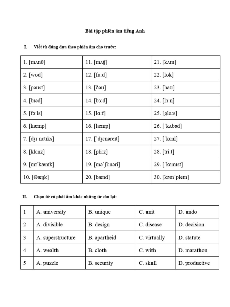 BÀI TẬP PHÁT ÂM TIẾNG ANH LỚP 3 GIÚP TRẺ PHÂN BIỆT NGUYÊN ÂM NGẮN DÀI QUA DẠNG BÀI TRẮC NGHIỆM THÚ VỊ