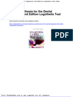 Local Anesthesia For The Dental Hygienist 2nd Edition Logothetis Test Bank