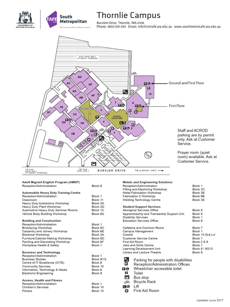 Thornlie TAFE Campus Map | Download Free PDF | Transport | Vehicles