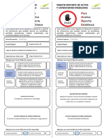 Tarjeta de Reporte PARE. Enero