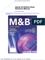 M and B 3 Hybrid 3rd Edition Dean Croushore Solutions Manual