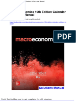 Macroeconomics 10th Edition Colander Solutions Manual