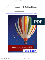 Macroeconomics 11th Edition Slavin Test Bank