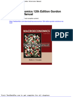 Macroeconomics 12th Edition Gordon Solutions Manual