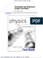 Physics For Scientists and Engineers 3rd Edition Knight Test Bank