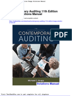 Contemporary Auditing 11th Edition Knapp Solutions Manual