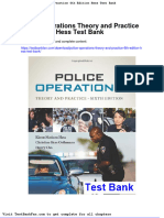 Police Operations Theory and Practice 6th Edition Hess Test Bank