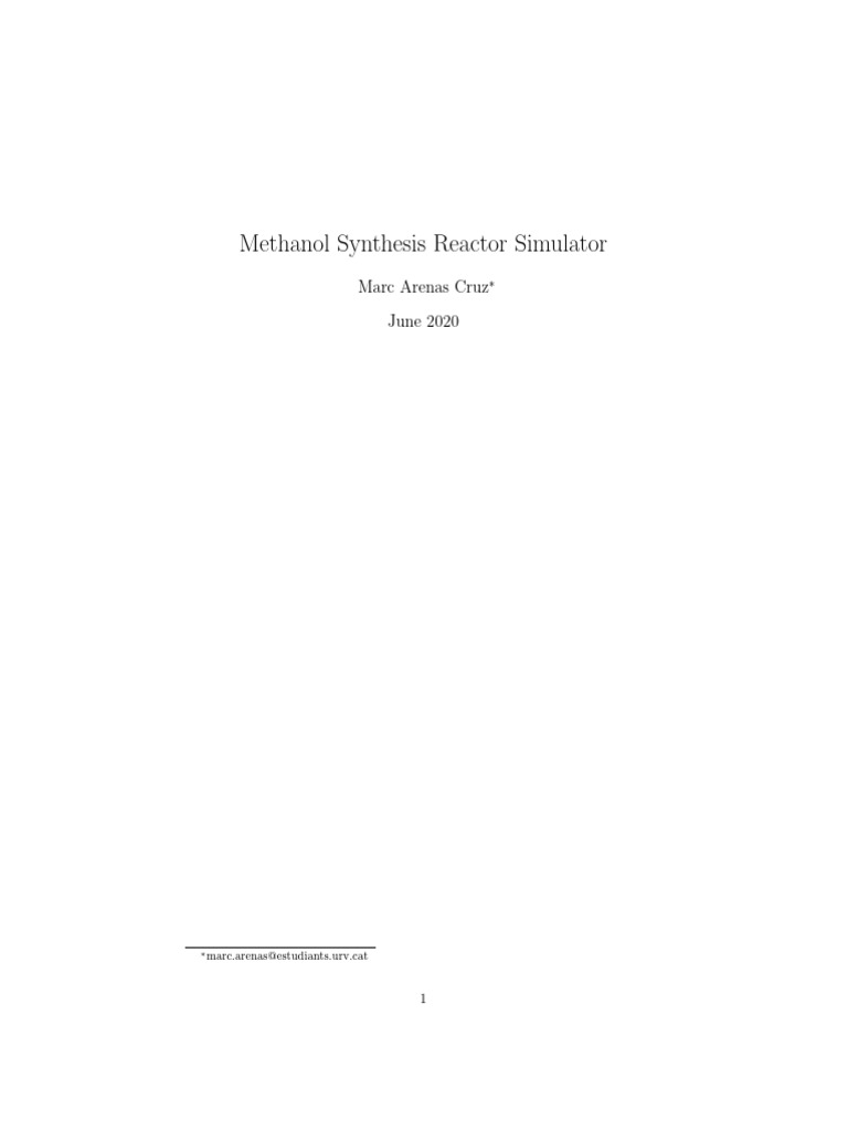 Methanol Simulator | PDF
