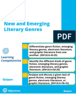 21st Century Literature Unit 4 Lesson 2 New and Emerging Literary GenresS