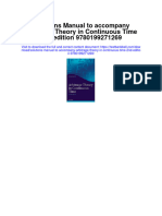 Solutions Manual To Accompany Arbitrage Theory in Continuous Time 2nd Edition 9780199271269