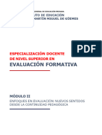 Especialización Superior en Evaluación Formativa - Módulo Ii