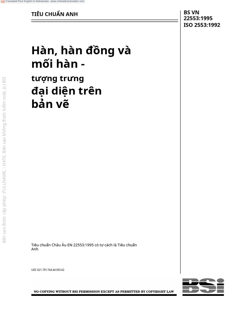 BS - EN - 22553 - 1995 - ISO - 2553 - 1992 - Welding - En.vi (Dich Sang ...