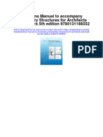 Solutions Manual To Accompany Elementary Structures For Architects and Builders 5th Edition 9780131186552