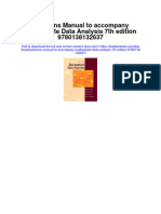 Solutions Manual To Accompany Multivariate Data Analysis 7th Edition 9780138132637