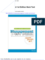 Management 1st Edition Neck Test Bank