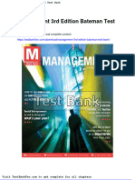 Management 3rd Edition Bateman Test Bank