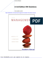 Management 3rd Edition Hitt Solutions Manual