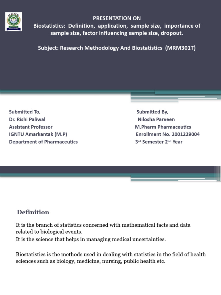 Importance of Sample Size in Biostatistics | PDF | Sampling (Statistics ...