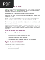 Constructor and Its Types