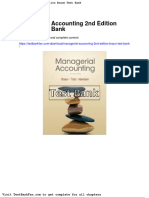 Managerial Accounting 2nd Edition Braun Test Bank