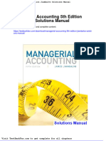 Managerial Accounting 5th Edition Jiambalvo Solutions Manual