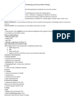 Weathering, Soil, and Mass Wasting Notes