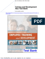 Employee Training and Development 6th Edition Noe Test Bank