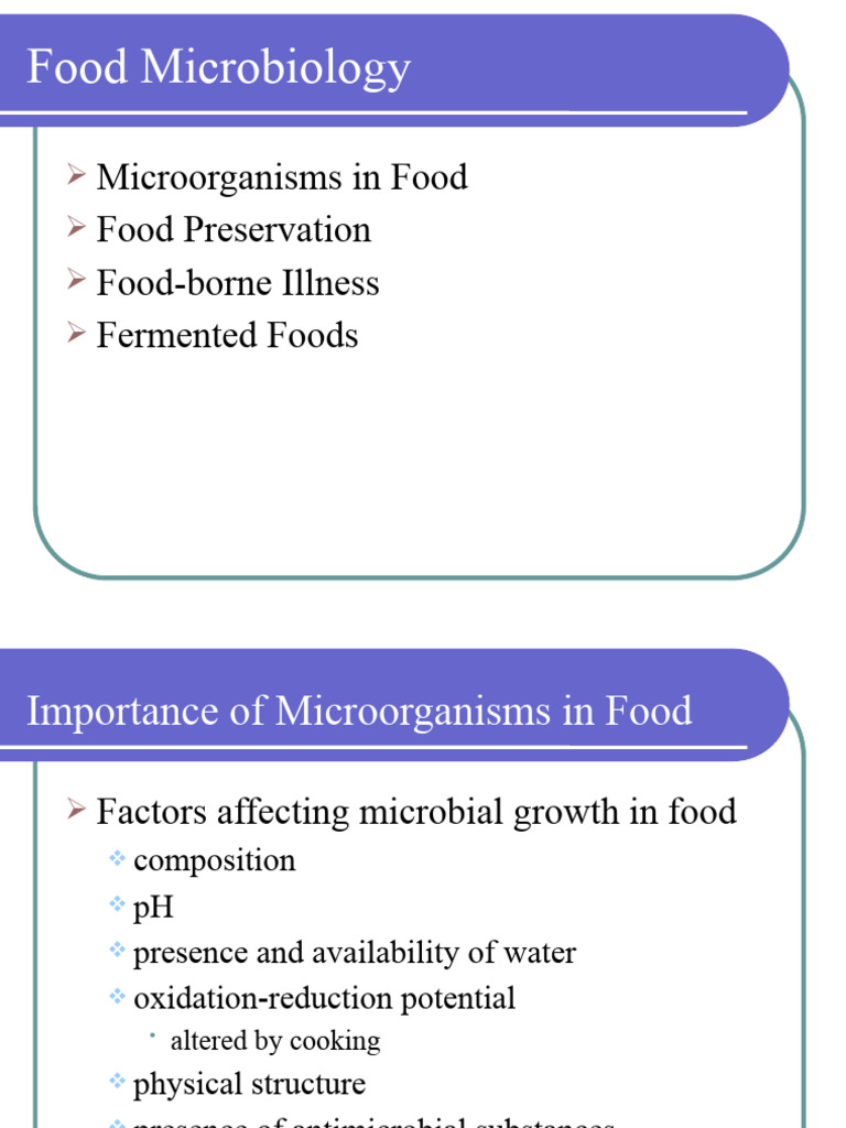Importance of Microbes in Food Biology Diagrams