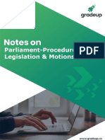 11 Parliament Procedure of Legislation Motions & Parliamentary Committees