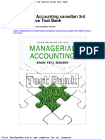 Managerial Accounting Canadian 3rd Edition Braun Test Bank