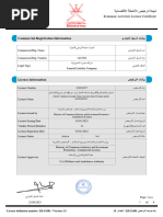 Commercial Registration Information : Economic Activities License Certificate